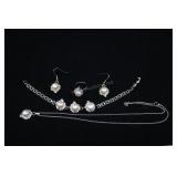 Cultured Pearls Bracelet, Earrings, Ring, And Pend