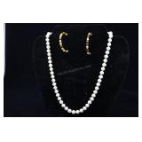 Cultured Pearls Strand Necklace And Multi Colored