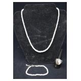 Sterling Silver & Mother Of Pearl Yin Yang Ring, 9