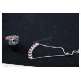 Sterling Silver & Rhodolite Garnet Ring, And Stain