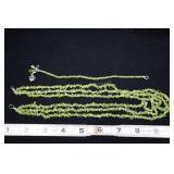 Peridot Chip Necklace And Bracelet