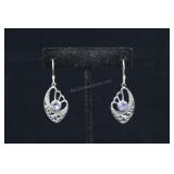 Sterling Silver & Moonstone Earrings, 925