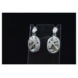 Sterling Silver & Abalone Shell Earrings, 925