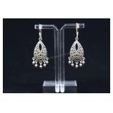 Sterling Silver Earrings, 925