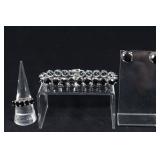 Sterling Silver & Onyx Ring, Earrings And Bracelet