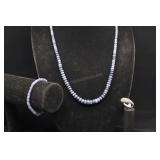 Sterling Silver Ring And Bracelet, 925, Bali, With