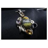 Sterling Silver Bumblebee Jasper Pendant