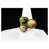 Sterling Silver & Bumblebee Jasper Ring, 925