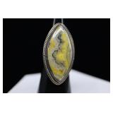 Sterling Silver & Bumblebee Jasper Ring, Sz6