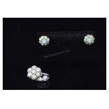 Sterling Silver Opal Ring, 925, And Stainless Stee