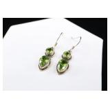 Sterling Silver Peridot Earrings