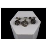 Sterling Silver & Tanzanite Daisy Flower Earrings