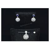 Sterling Silver & Tanzanite Daisy Flower Earrings