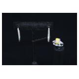 Sterling Silver & Purple Stichtite In Green Serpen