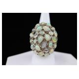 Sterling Silver & Opal Ring, Sz. 8
