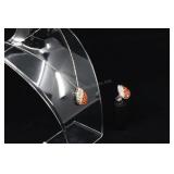 Sterling Silver & Orange Spessartite Ring And Pend