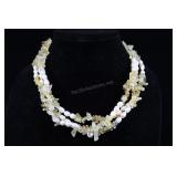 Cultured Pearl & Quartz Multi-strand Necklace