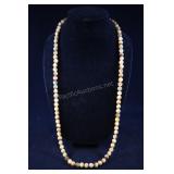 Beaded Necklace, Faceted, Approx. 32"