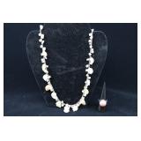 Sterling Silver & Cultured Pink Pearl Ring, And Pe