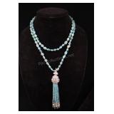 Sterling Silver & Aquamarine Beaded Necklaces