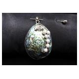 Abalone Shell & Pearl Pendant,