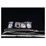 Cultured Pearls Beaded Strands And Eye Glass Holde