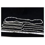 Six Cultured White Pearl Necklaces