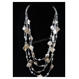 Cultured Pearl Beaded Multi-strand Necklace