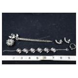 Sterling Silver And Cultured Black Pearl Ring And