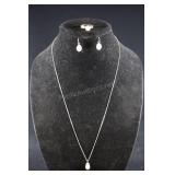 Sterling Silver & Cultured Pearl Pendant With Neck