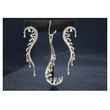 Sterling Silver Dripping Silver Earrings And Penda