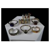 Assorted Sterling Silver Rings, Approx. Sizes 4, 5