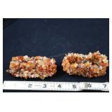 Amber And Agate Chip Bracelets