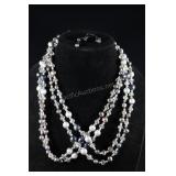 Pair Cultured Pearl Beaded Necklaces And Earrings