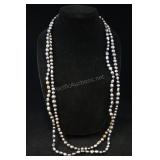 Pair Cultured Pearl Strands, Dark, Approx. 36" Eac