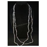 Pair Cultured Pearl Strands, Dark, Approx. 36" Eac