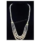 Yellow Agate Beaded Necklace