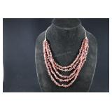 Garnet Chip Multi-strand Necklace