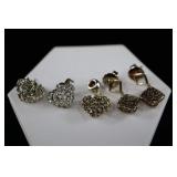 Two Pair Sterling Silver Earrings And Pendant, 925