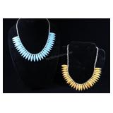 Turquoise Necklace And Yellow Stone Necklace