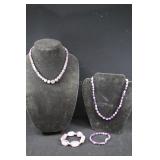 Amethyst Beaded Necklaces And Bracelets