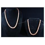 Pair Of Agate Beaded Necklaces