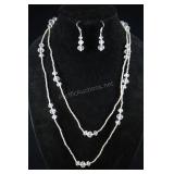 Beaded Necklace And Earrings