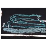 Assorted Blue Beaded Strand Necklaces