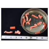 Orange Sea Bamboo Beads, Loose