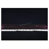 Set Of Three Round Garnet Bead Strands