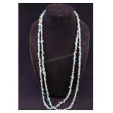 Pair Of Turquoise Chip Necklaces, 34" Each