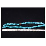 Turquoise Sea Bamboo Bead Strand, Approx. 32"