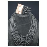 Beaded Multi-strand Necklace And Bracelet With Nat