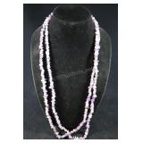 Pair Of Amethyst Chip Bead Strands, 32" Each